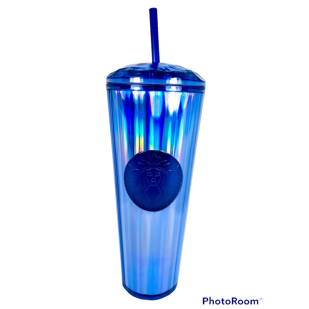 Starbucks Periwinkle Kaleidoscope Iridescent Dome Lid Venti 24oz Tumbler 2022